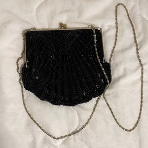 Black Vintage Beaded Purse